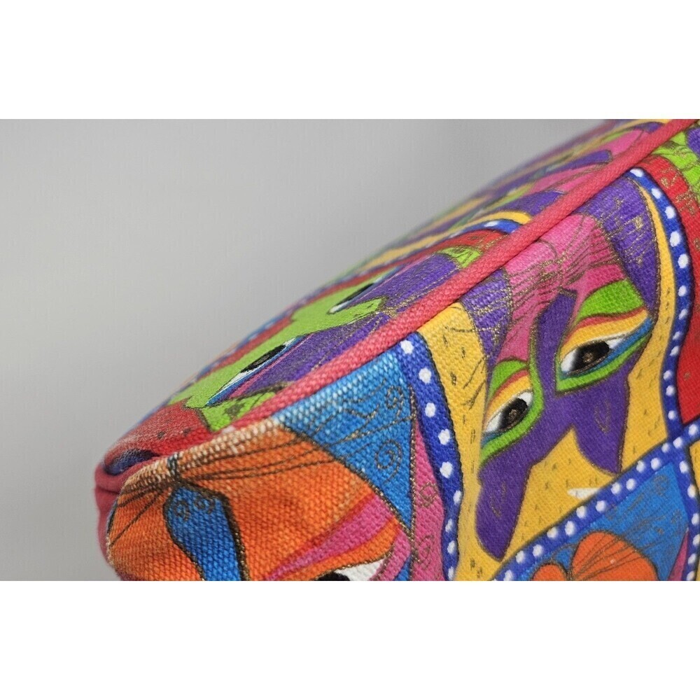 Vintage Y2K Laurel Burch Cat Shoulder Bag Embroidered Embellished Sequin Retro - Picture 2 of 16